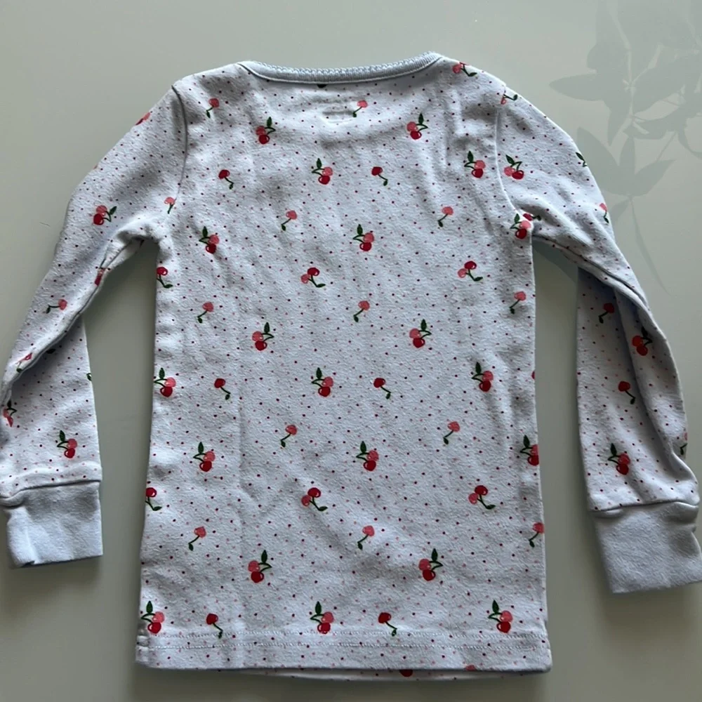 Janie and Jack Cherry Print Pajamas Sz 4 - Picture 6 of 10